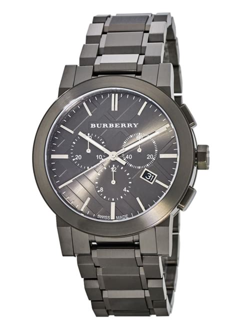 burberry chronograph silberfarben grau|Burberry Gray Ion Chronograph Mens Watch BU9354 .